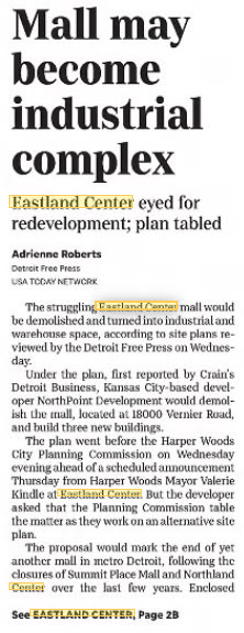 Eastland Center - REDEVELOPMENT 2021